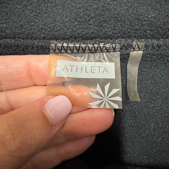 Athleta Womens Black Scuba Skirt Fleece Lined Size XS Warm Winter Layers - Picture 5 of 9